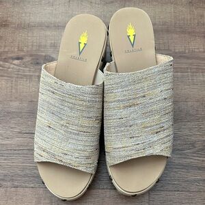 Volatile Women's Tan Woven Mules